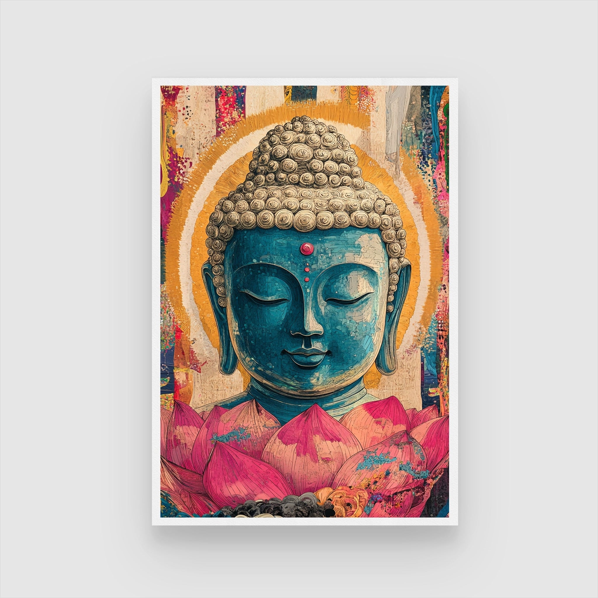 Tranquil Enlightenment – Buddha Wall Art for Home Interiors 2 : 3 Vertical Premium Wall Art Canvas by MeriDeewar