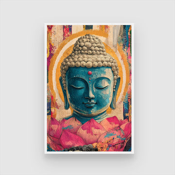Tranquil Enlightenment – Buddha Wall Art for Home Interiors 2 : 3 Vertical Premium Wall Art Canvas by MeriDeewar