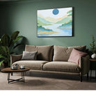 Tranquil Horizon – Serene Landscape Wall Art on Canvas 2 : 3 Horizontal Premium Wall Art Canvas by MeriDeewar