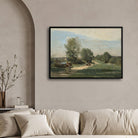 Tranquil Road By The Water Scene - Beautiful Wall Art 2 : 3 Horizontal Premium Wall Art Canvas by MeriDeewar