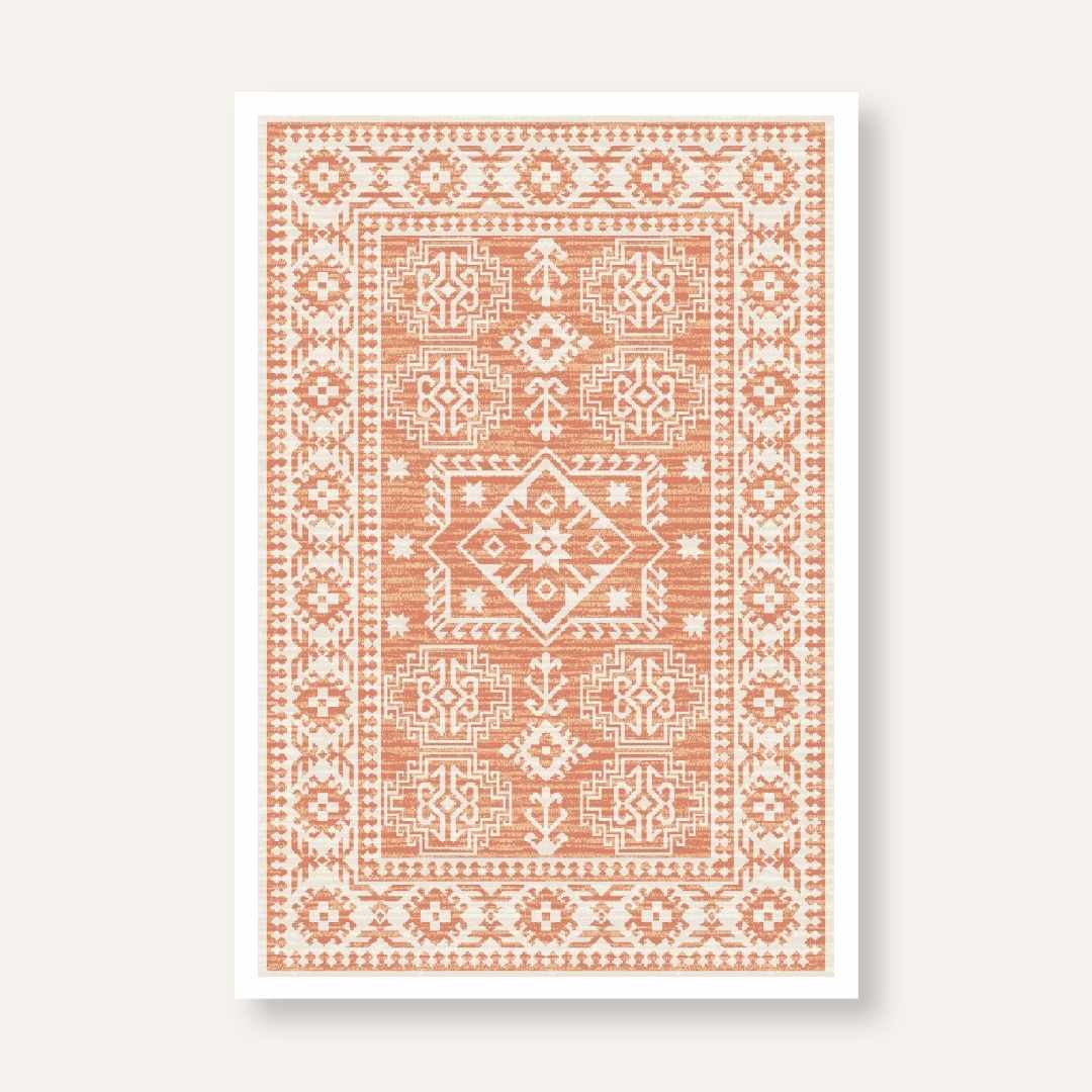 "Tribal Kilim" Modern Ethnic Art Giclée Print | Fine Art Wall Art 2 : 3 Vertical Premium Wall Art Canvas by MeriDeewar