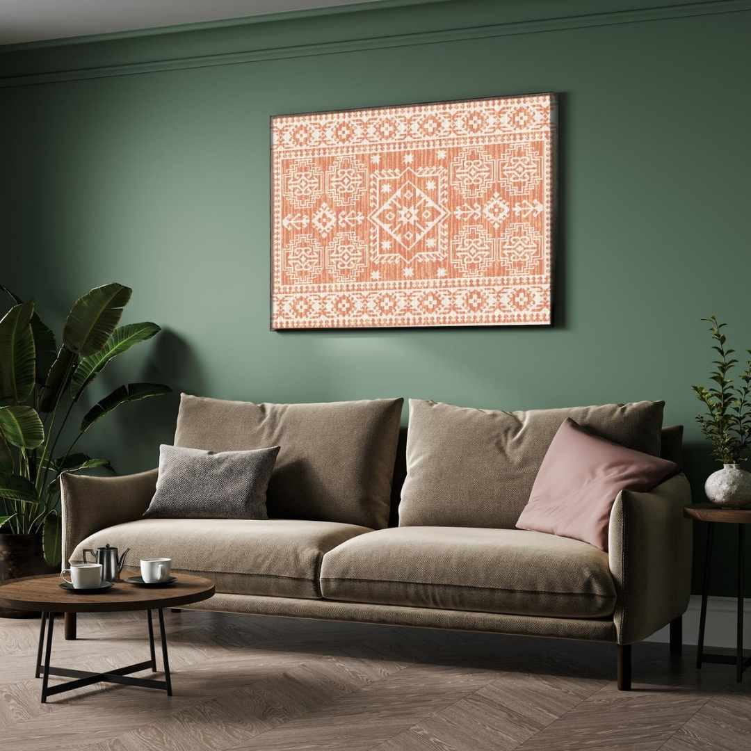 "Tribal Kilim" Modern Ethnic Art Giclée Print | Fine Art Wall Art 3 : 2 Horizontal Premium Wall Art Canvas by MeriDeewar