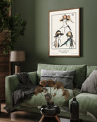 Trois Chapeaux painting by Porter Woodruff 3 : 4 Vertical New Premium Wall Art Canvas by MeriDeewar