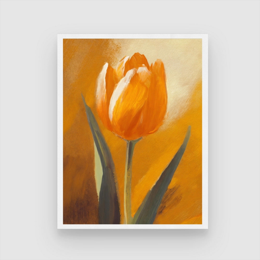 Tulip Abstract Art - Unique Flower Painting 3 : 4 Vertical New Premium Wall Art Canvas by MeriDeewar