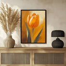 Tulip Abstract Art - Unique Flower Painting 3 : 4 Vertical New Premium Wall Art Canvas by MeriDeewar