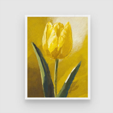 Tulip Flower Abstract Painting 3 : 4 Vertical New Premium Wall Art Canvas by MeriDeewar