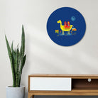 Turtle Pond Painting Circular Canvas Frame Circular Canvas Frame Premium Wall Art Canvas by MeriDeewar