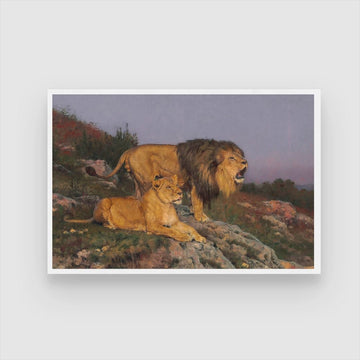 Twilight Watch – Guardians of the Wild 2 : 3 Horizontal Premium Wall Art Canvas by MeriDeewar