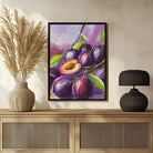 Unique Plum Abstract Painting - Ideal for Modern Interiors 3 : 4 Vertical New Premium Wall Art Canvas by MeriDeewar