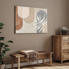 Urban Bloom Abstract Wall Art | Modern Botanical Canvas Print India 2 : 3 Horizontal Premium Wall Art Canvas by MeriDeewar