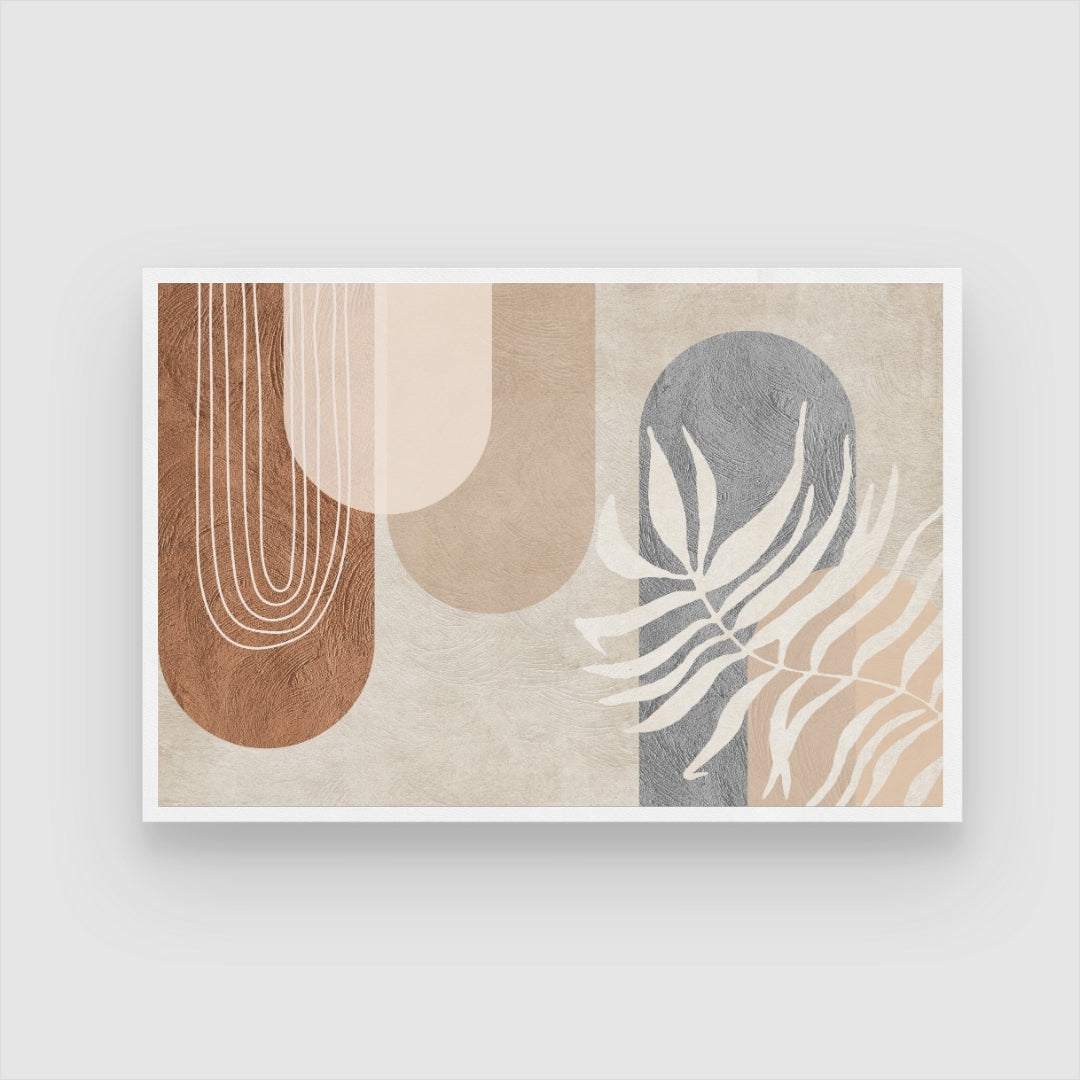 Urban Bloom Abstract Wall Art | Modern Botanical Canvas Print India 2 : 3 Horizontal Premium Wall Art Canvas by MeriDeewar