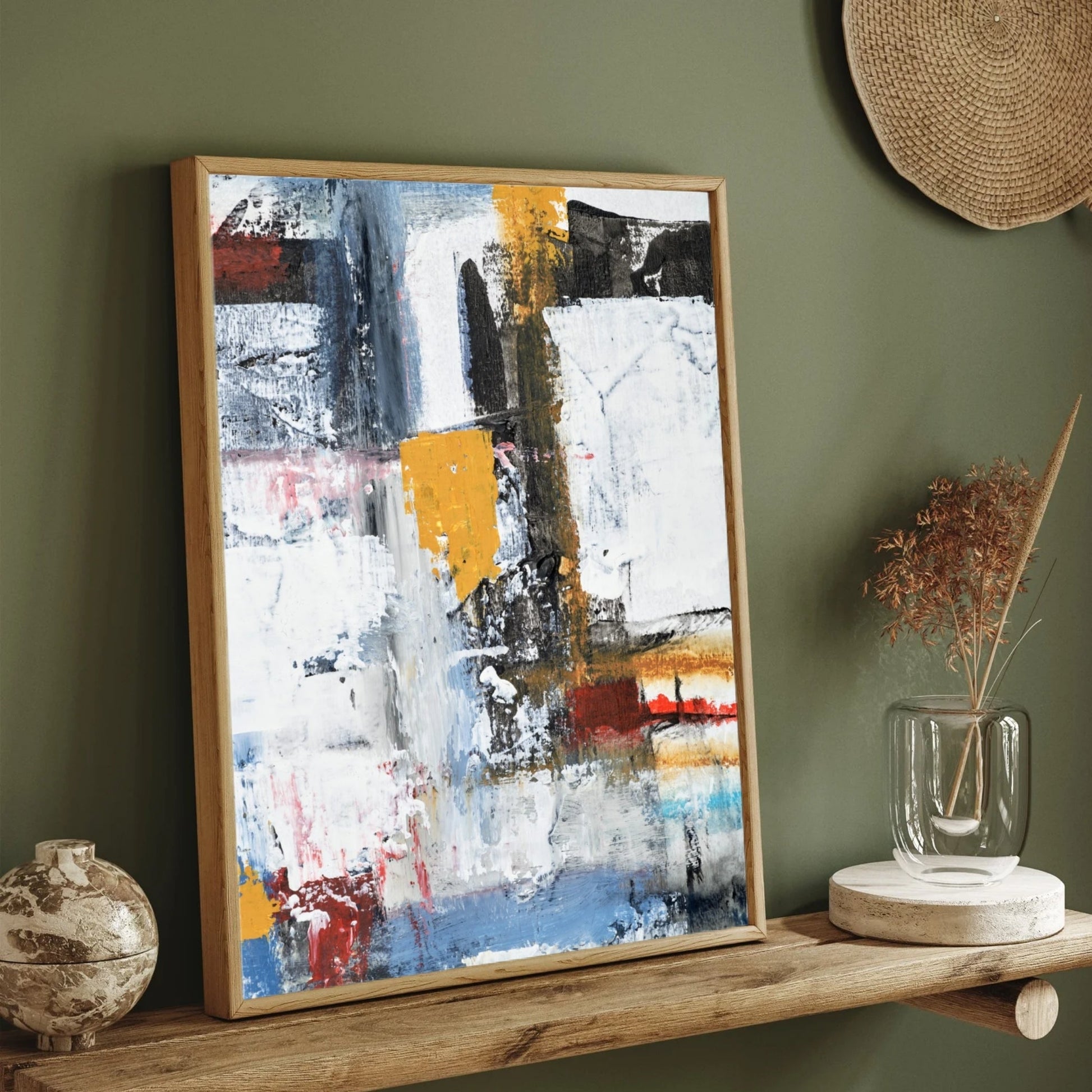 Urban Rhythm – Modern Abstract Canvas Art 2 : 3 Vertical Premium Wall Art Canvas by MeriDeewar