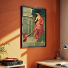 Urvashi Pururavas Painting by Raja Ravi Varma | Mythological Wall Art for Living Room India 3 : 4 Vertical Premium Wall Art Canvas by MeriDeewar