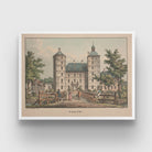 Vallø Slot Painting by Heinrich Gustav Ferdinand Holm 3 : 4 Horizontal New Premium Wall Art Canvas by MeriDeewar