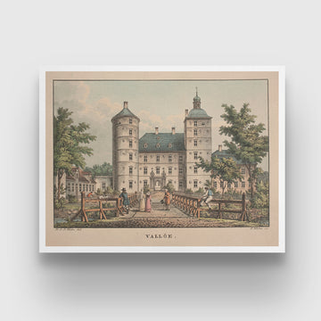 Vallø Slot Painting by Heinrich Gustav Ferdinand Holm 3 : 4 Horizontal New Premium Wall Art Canvas by MeriDeewar