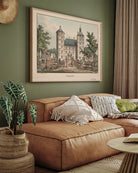 Vallø Slot Painting by Heinrich Gustav Ferdinand Holm 3 : 4 Horizontal New Premium Wall Art Canvas by MeriDeewar