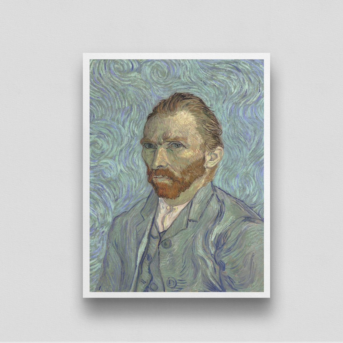 Van Gogh Blue Portrait Painting 3 : 4 Vertical New Premium Wall Art Canvas by MeriDeewar
