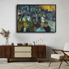Van Gogh Bullfight Scene Painting for Living Room | Vibrant Crowd Wall Art | MeriDeewar 4 : 3 Horizontal Premium Wall Art Canvas by MeriDeewar