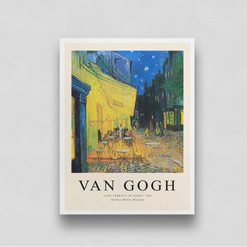 Van Gogh Cafe Terrace at Night Painting 3 : 4 Vertical New Premium Wall Art Canvas by MeriDeewar