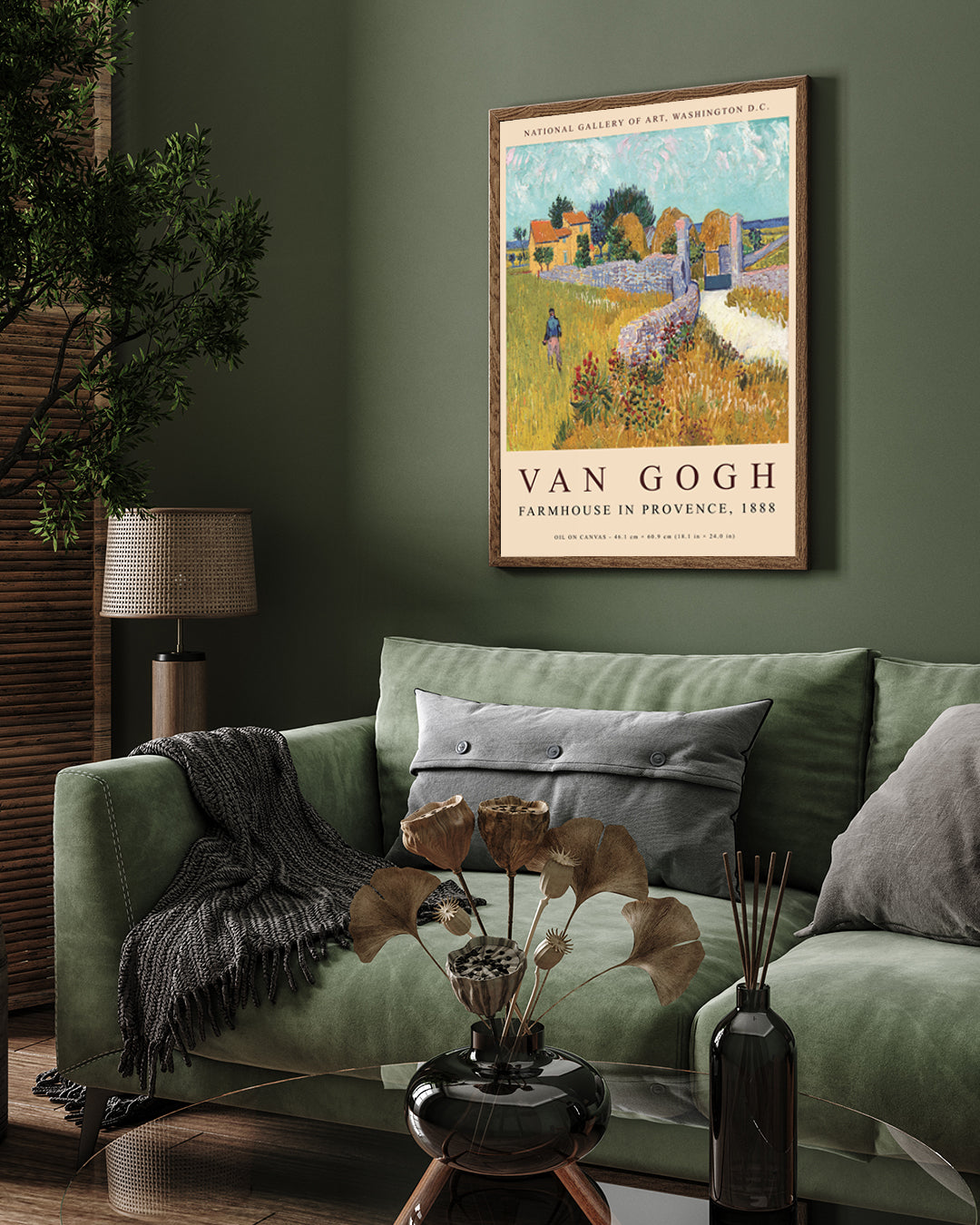 Van Gogh Farmhouse in Provence Painting 3 : 4 Vertical New Premium Wall Art Canvas by MeriDeewar
