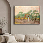 Van Gogh Olive Harvest Painting for Living Room | Nature Scenery Wall Art | MeriDeewar 4 : 3 Horizontal Premium Wall Art Canvas by MeriDeewar
