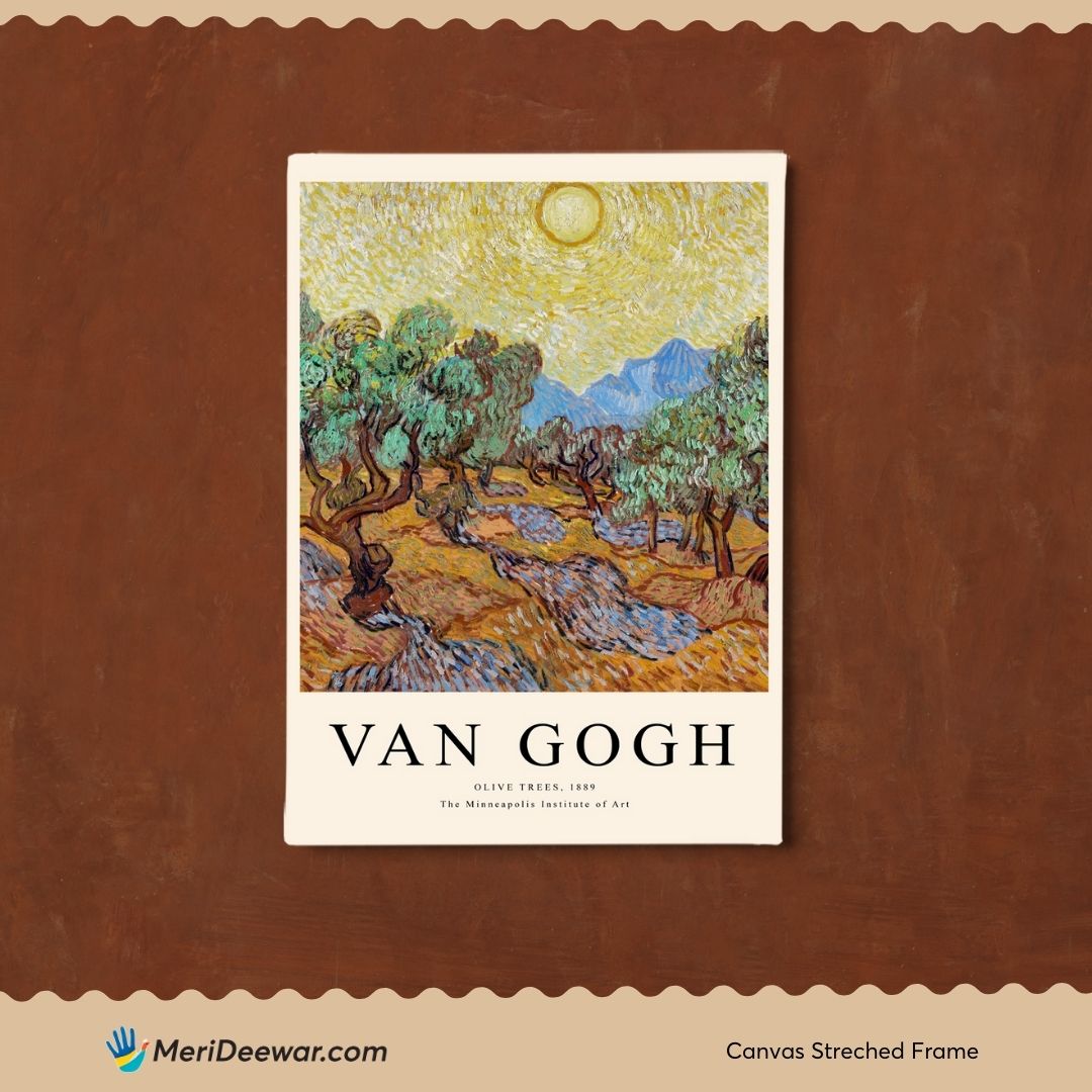 Van Gogh Olive Trees Painting 3 : 4 Vertical New Premium Wall Art Canvas by MeriDeewar