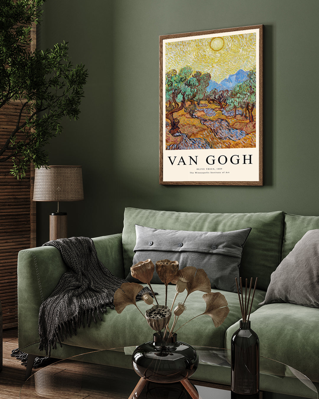 Van Gogh Olive Trees Painting 3 : 4 Vertical New Premium Wall Art Canvas by MeriDeewar