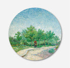 Van Gogh Park Trail Painting Circular Canvas Frame Circular Canvas Frame Premium Wall Art Canvas by MeriDeewar