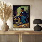 Van Gogh Peasant Woman Painting for Living Room | Vintage Wall Art for Home Decor 3 : 4 Vertical Premium Wall Art Canvas by MeriDeewar