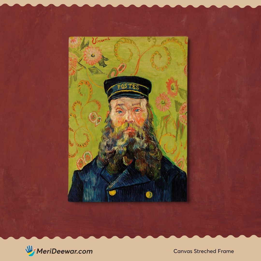 Van Gogh Postman Painting 3 : 4 Vertical New Premium Wall Art Canvas by MeriDeewar