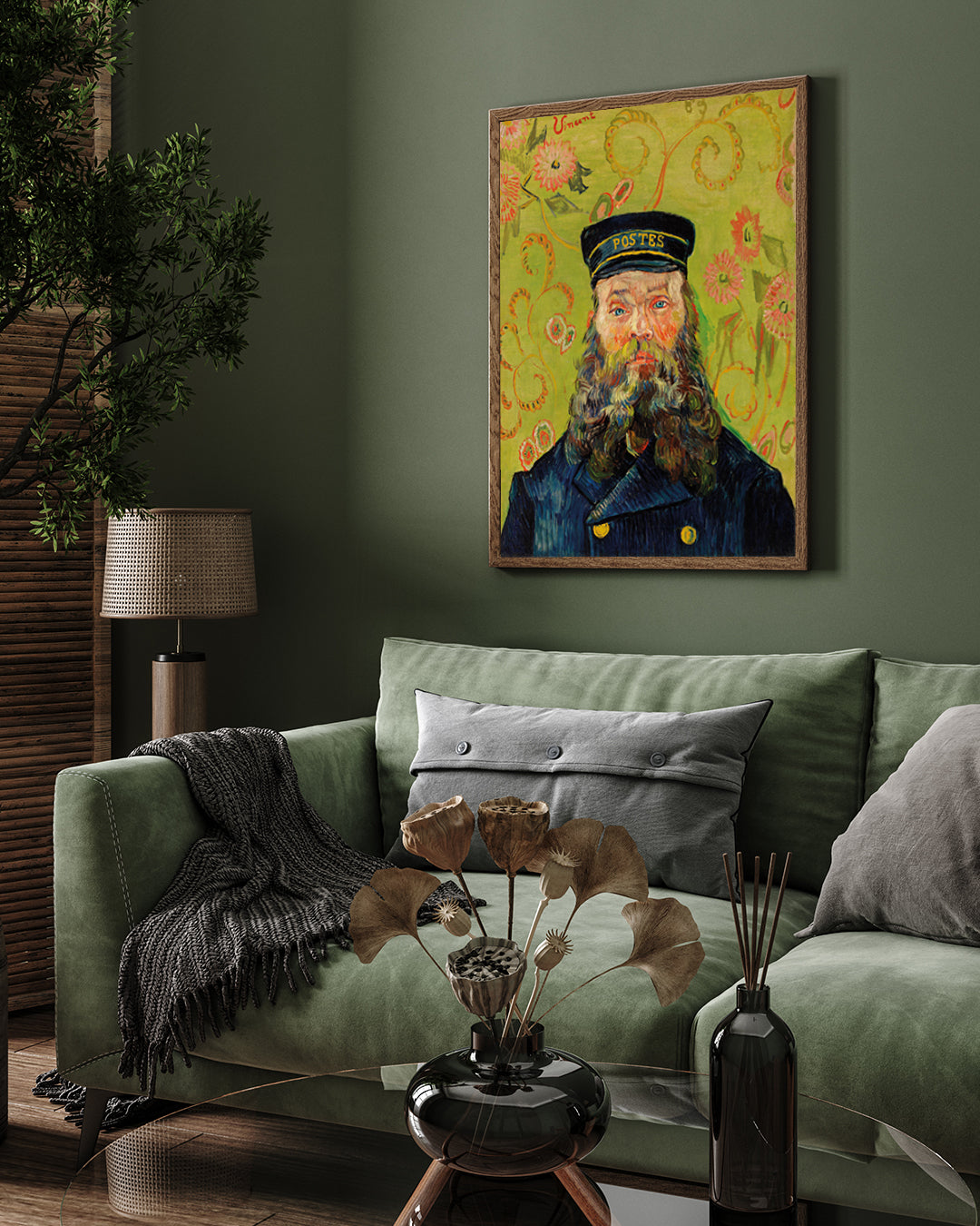 Van Gogh Postman Painting 3 : 4 Vertical New Premium Wall Art Canvas by MeriDeewar