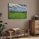 Van Gogh Scenery Painting for Living Room | Green Landscape Wall Art | Giclée Print 4 : 3 Horizontal Premium Wall Art Canvas by MeriDeewar