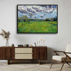 Van Gogh Scenery Painting for Living Room | Green Landscape Wall Art | Giclée Print 4 : 3 Horizontal Premium Wall Art Canvas by MeriDeewar