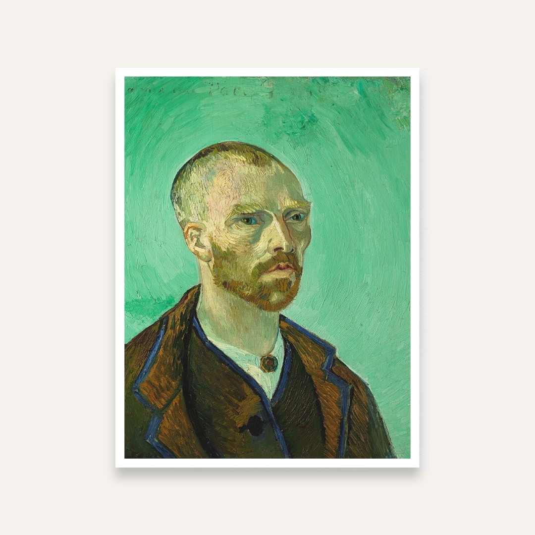 Van Gogh Self Portrait Painting for Living Room | Famous Art Wall Decor | MeriDeewar 4 :5 Vertical Premium Wall Art Canvas by MeriDeewar