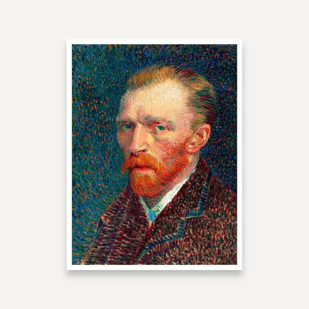 Van Gogh Self Portrait Painting for Living Room | Famous Artist Wall Art | MeriDeewar 3 : 4 Vertical Premium Wall Art Canvas by MeriDeewar