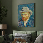 Van Gogh Self Portrait Painting for Living Room | Famous Artist Wall Art | MeriDeewar 3 : 4 Vertical Premium Wall Art Canvas by MeriDeewar