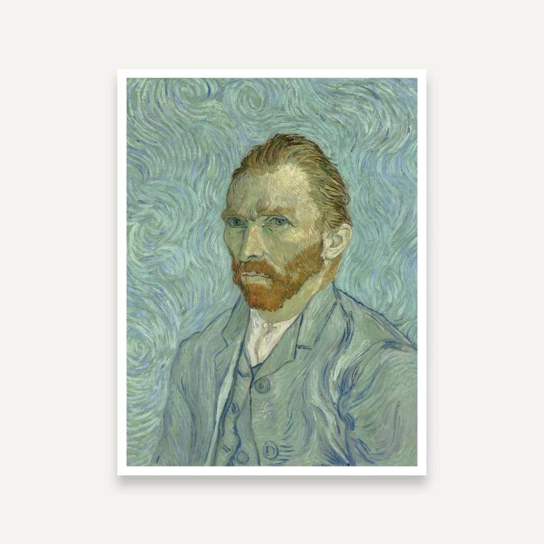 Van Gogh Self Portrait Wall Painting for Living Room | Classic Art Print for Home Decor 3 : 4 Vertical Premium Wall Art Canvas by MeriDeewar