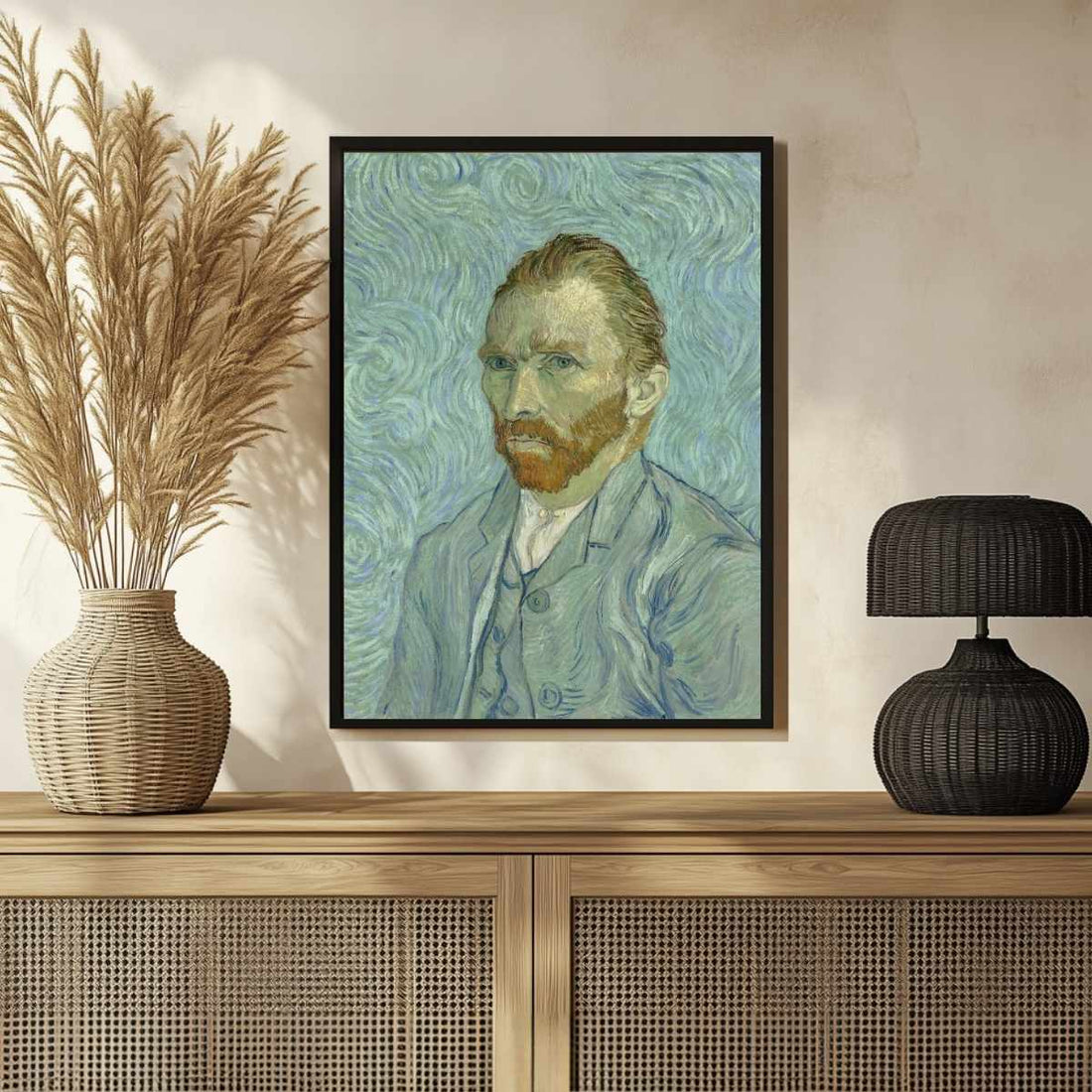Van Gogh Self Portrait Wall Painting for Living Room | Classic Art Print for Home Decor 3 : 4 Vertical Premium Wall Art Canvas by MeriDeewar