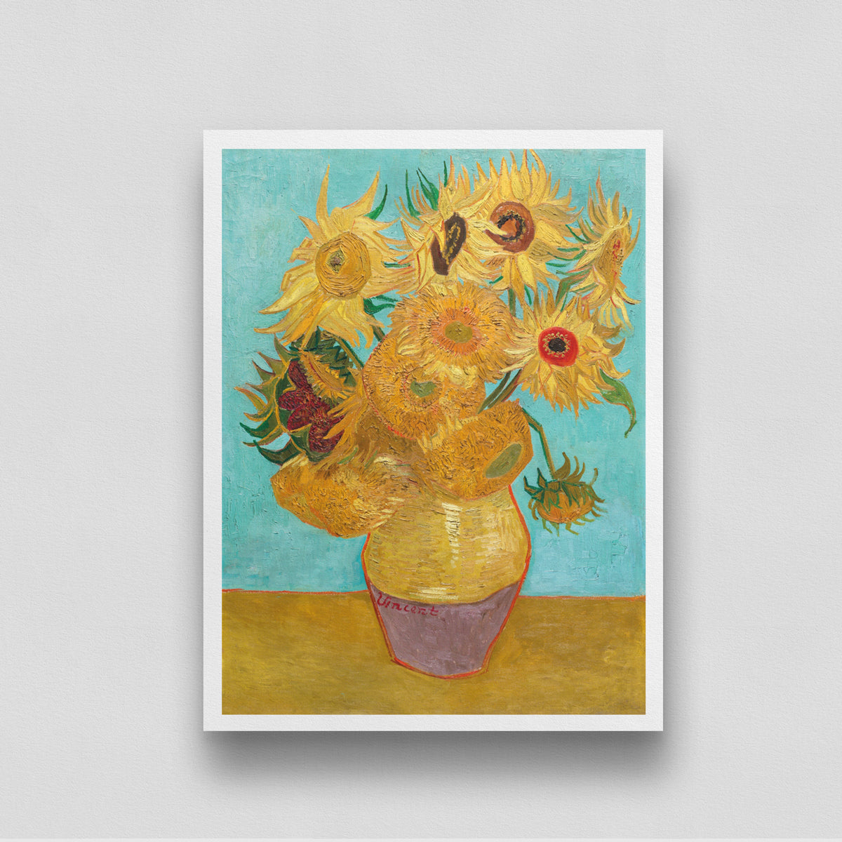 Van Gogh Sunflowers Painting 3 : 4 Vertical New Premium Wall Art Canvas by MeriDeewar