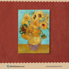 Van Gogh Sunflowers Painting 3 : 4 Vertical New Premium Wall Art Canvas by MeriDeewar