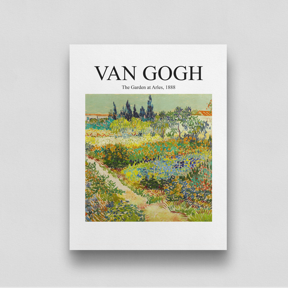 Van Gogh The Garden at Arles Painting 3 : 4 Vertical New Premium Wall Art Canvas by MeriDeewar