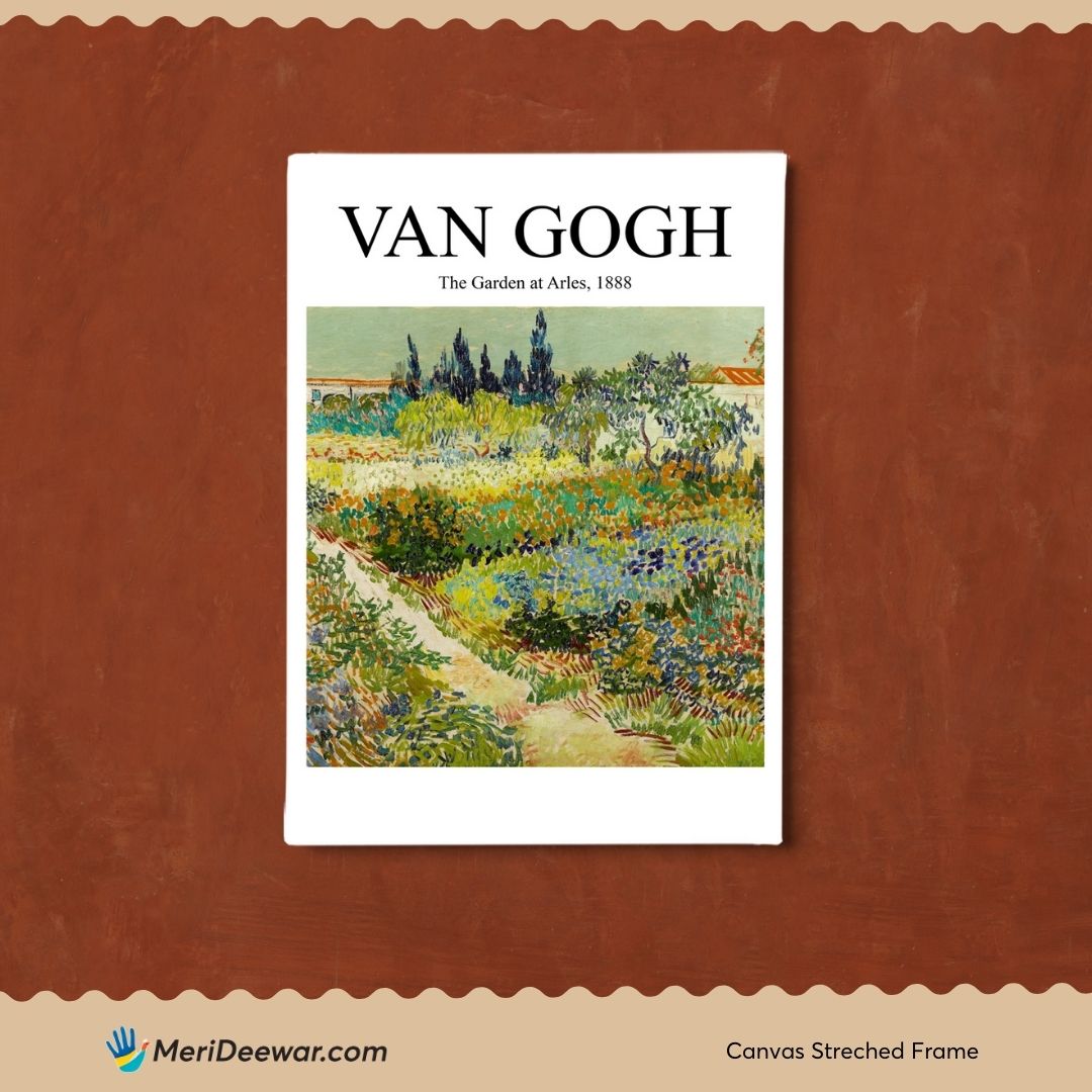 Van Gogh The Garden at Arles Painting 3 : 4 Vertical New Premium Wall Art Canvas by MeriDeewar