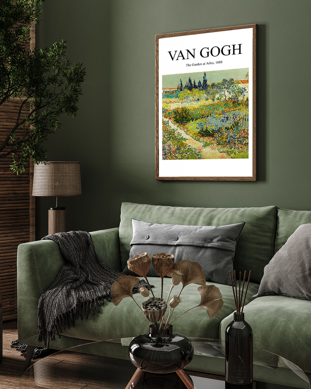 Van Gogh The Garden at Arles Painting 3 : 4 Vertical New Premium Wall Art Canvas by MeriDeewar
