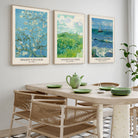 Van Gogh Vintage Gallery Wall Set of 3 Walls Premium Wall Art Canvas by MeriDeewar