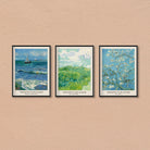 Van Gogh Vintage Gallery Wall Set of 3 Walls Premium Wall Art Canvas by MeriDeewar