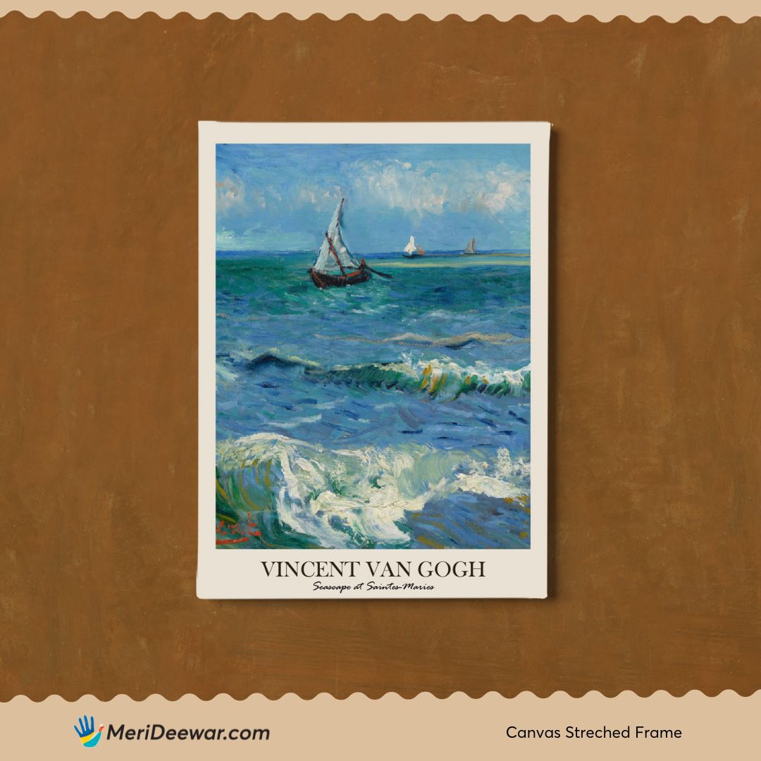 Van Gogh Vintage Gallery Wall Set of 3 Walls Premium Wall Art Canvas by MeriDeewar