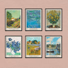 Van Gogh Wall Art Set of 6 Walls Premium Wall Art Canvas by MeriDeewar
