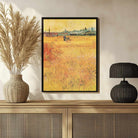 Van Gogh Wheat Field Scenery Painting for Living Room | Golden Landscape Wall Art | MeriDeewar 3 : 4 Vertical Premium Wall Art Canvas by MeriDeewar
