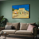 Van Gogh Yellow House Painting for Living Room | Scenery Wall Art | Giclée Print 4 : 3 Horizontal Premium Wall Art Canvas by MeriDeewar