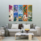 Vanya | Indian Heritage Set of 5 Canvas Panels Curate Premium Wall Art Canvas by MeriDeewar